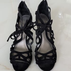 Impo Black Strappy Women's Heels